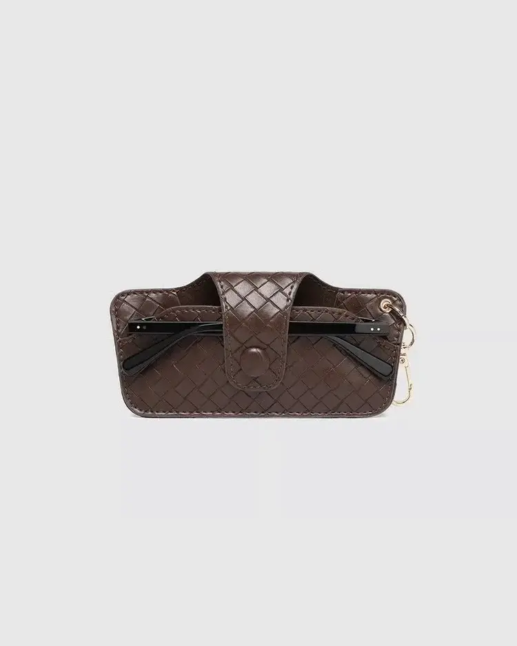 Louenhide Skittle Sunglass Case Woven Chocolate