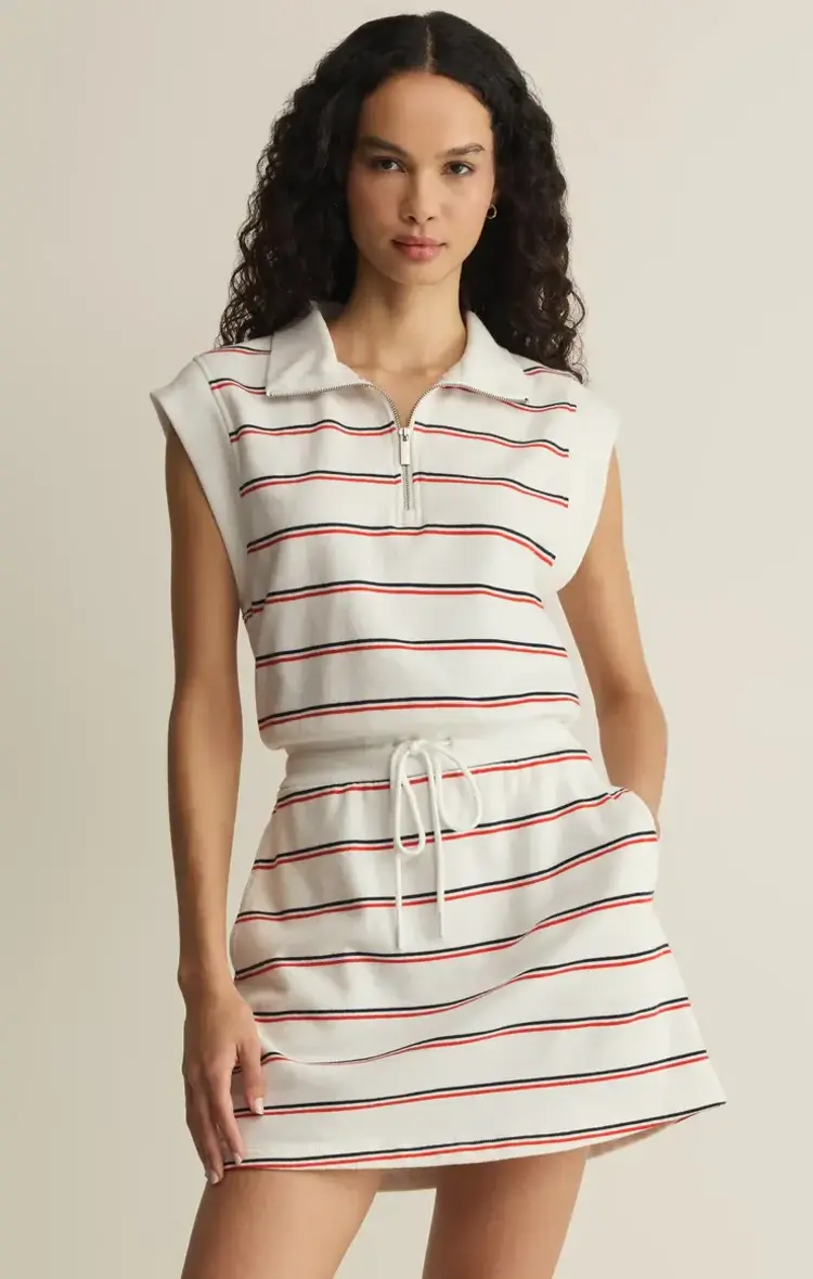 ZSupply Striped Club Dress White