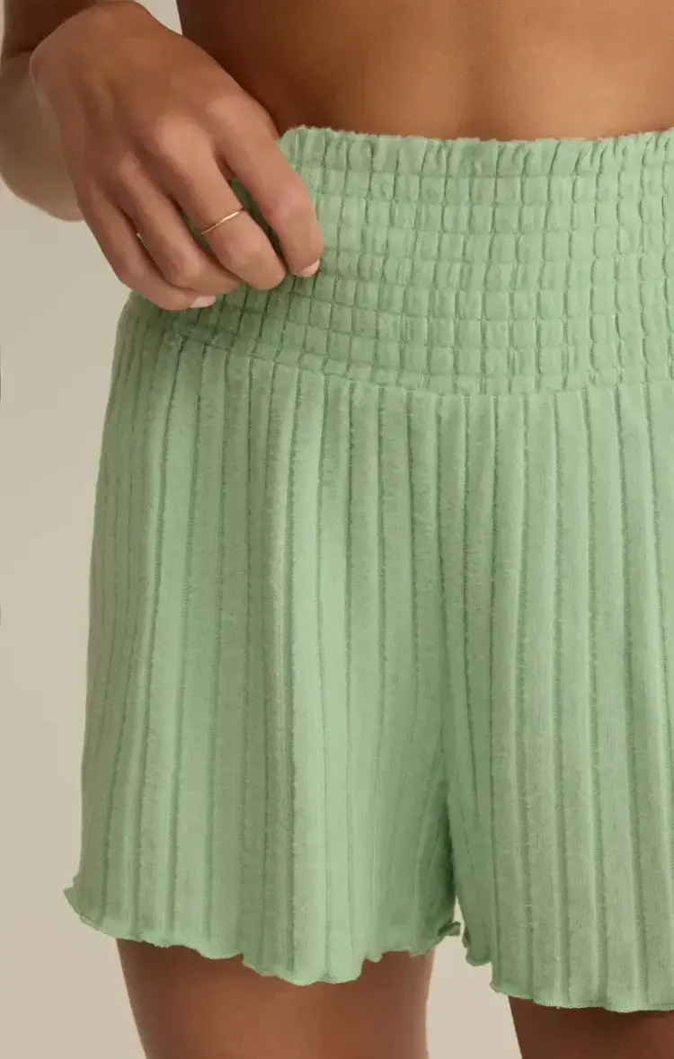 ZSupply Dawn Smocked Rib Short Sprout