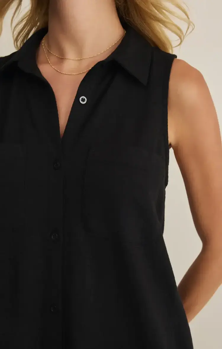 ZSupply New Light Textured Mini Dress Black