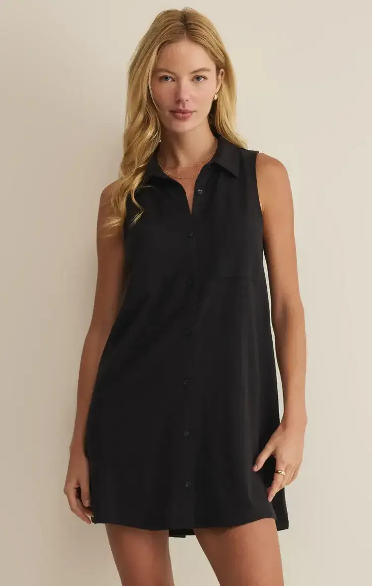 ZSupply New Light Textured Mini Dress Black