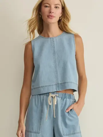 ZSupply Sun Seeker Denim Tank Coastal Water