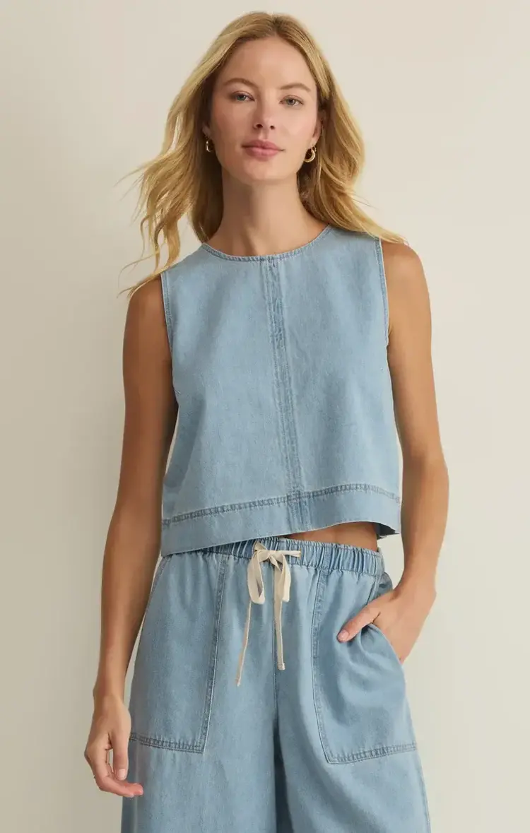 ZSupply Sun Seeker Denim Tank Coastal Water