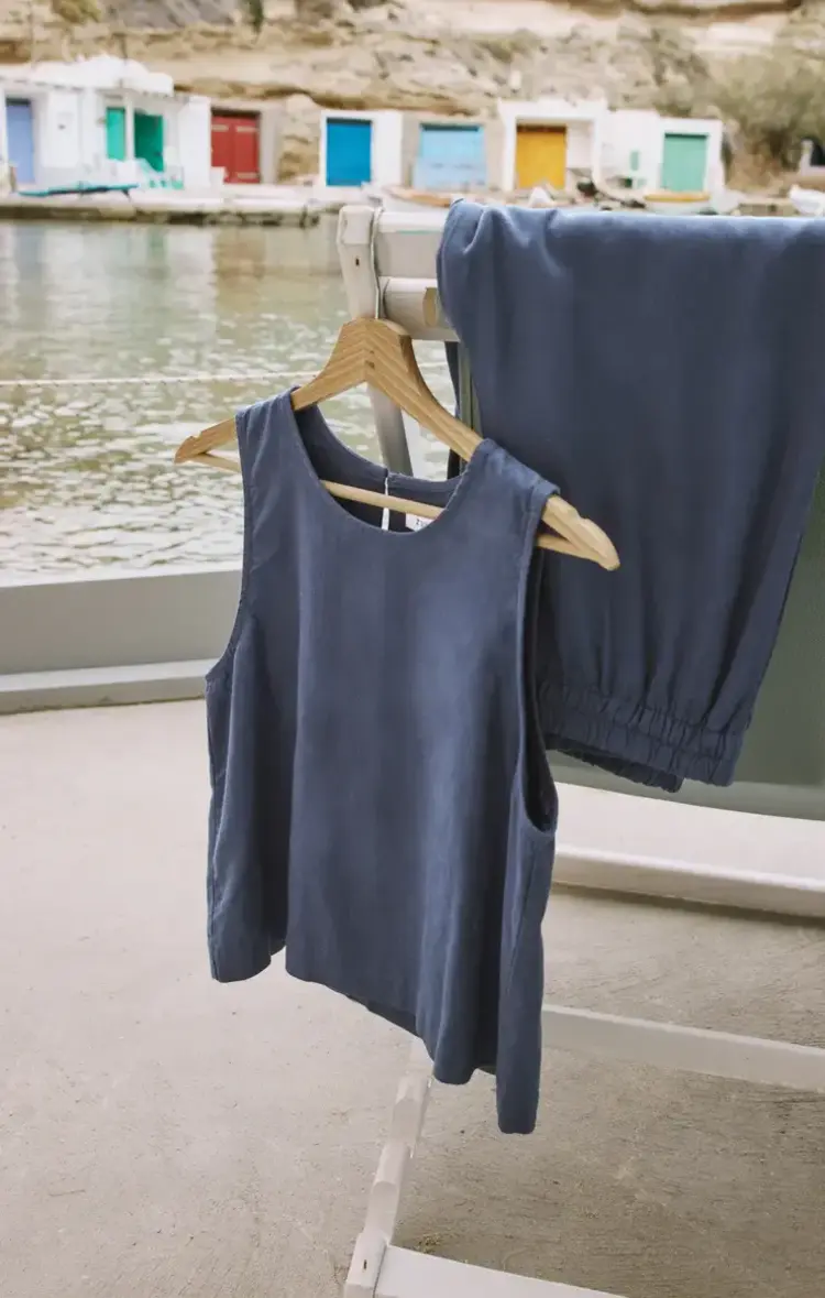 ZSupply Sloane Linen Top Vintage Indigo