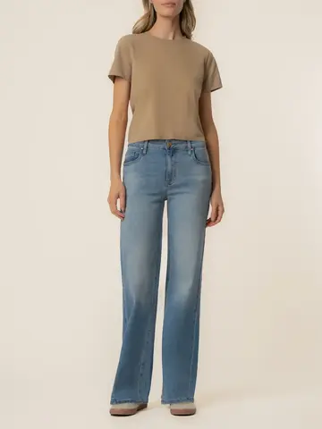 KUT from the Kloth Jean High Rise Wide Leg Clean Hem Loveliness