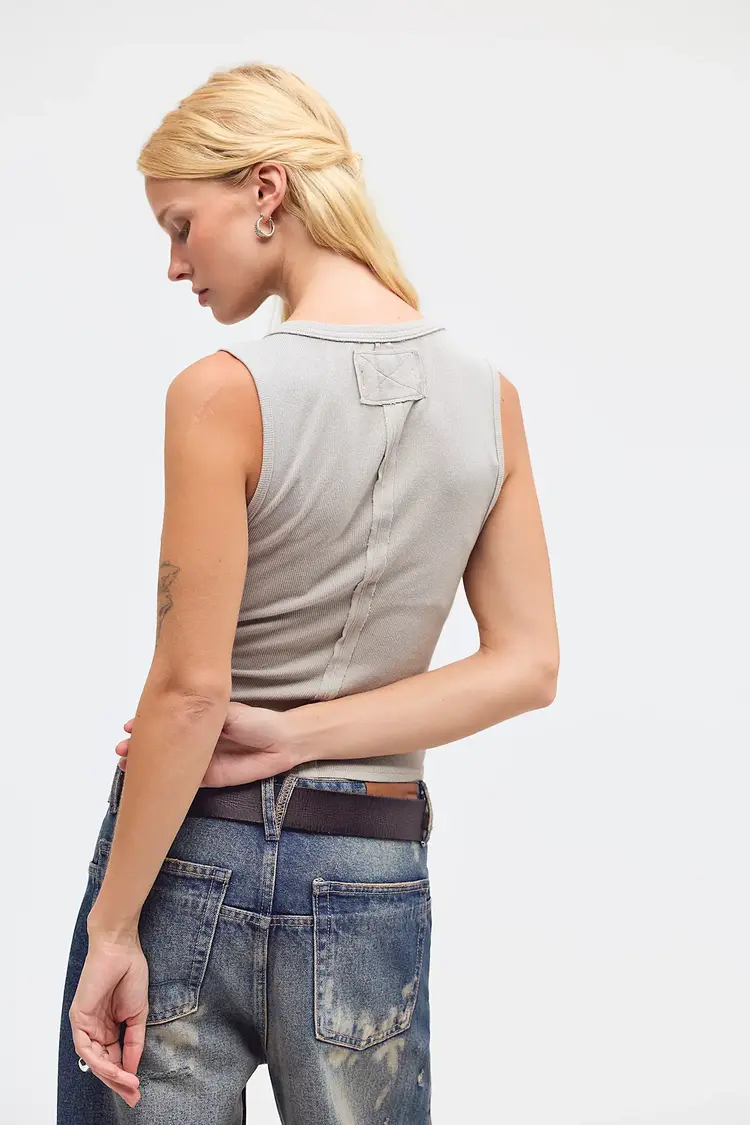 Free People Jamie Henley Tank Quiet Grey