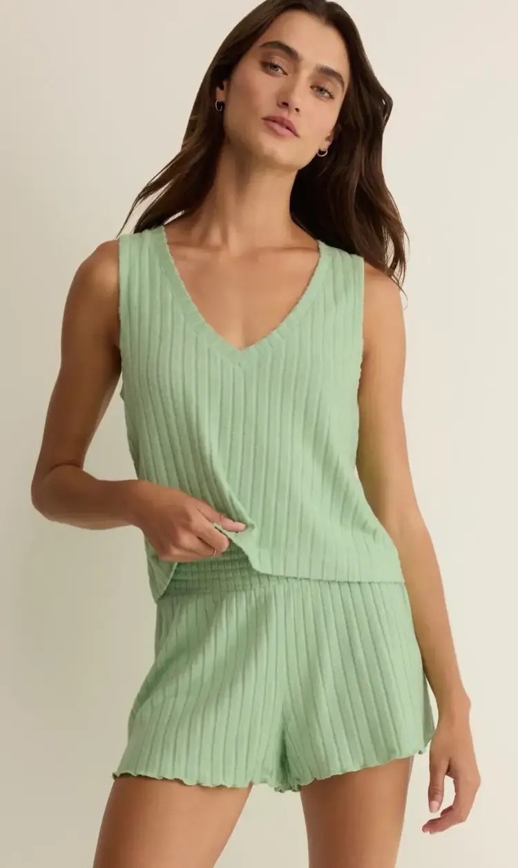 ZSupply Sloane V-Neck Rib Tank Sprout