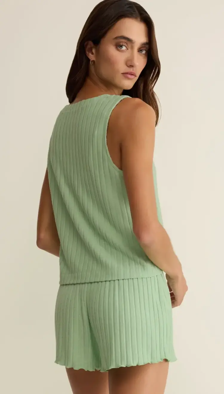 ZSupply Sloane V-Neck Rib Tank Sprout