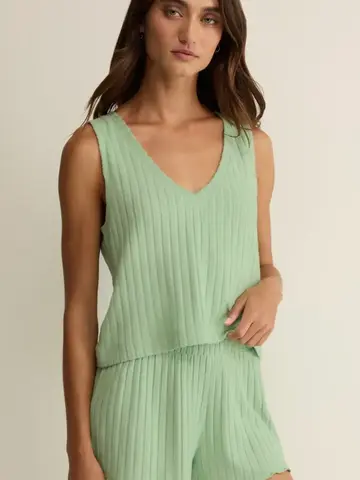 ZSupply Sloane V-Neck Rib Tank Sprout