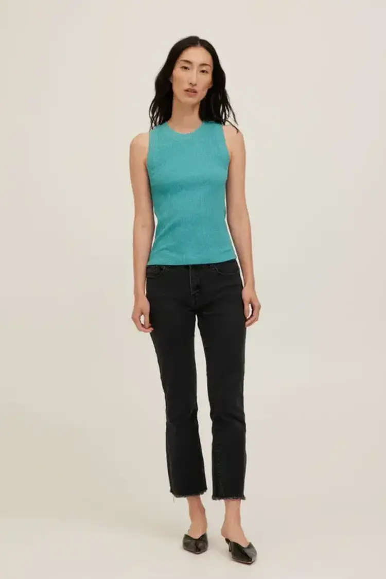 Project Social T Player Racerback Rib Tank Island Teal