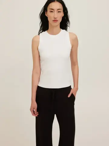 Project Social T Player Racerback Rib Tank White