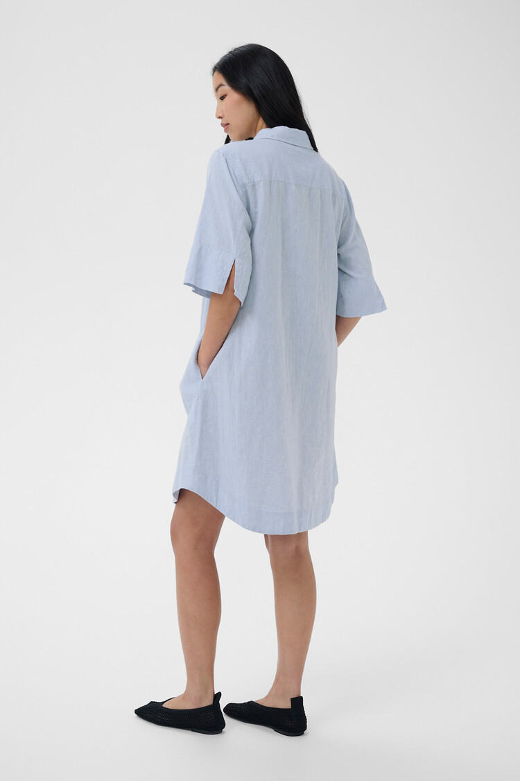 Part Two Berrit Dress Light Blue Chamb