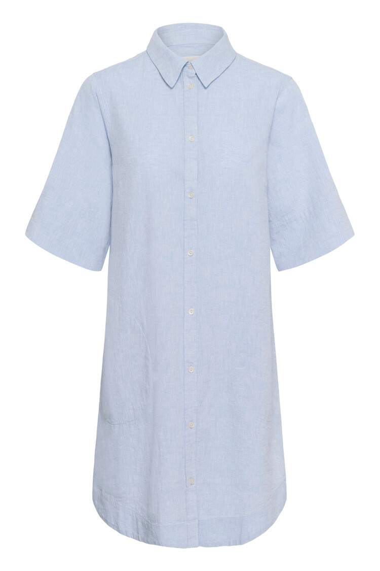 Part Two Berrit Dress Light Blue Chamb