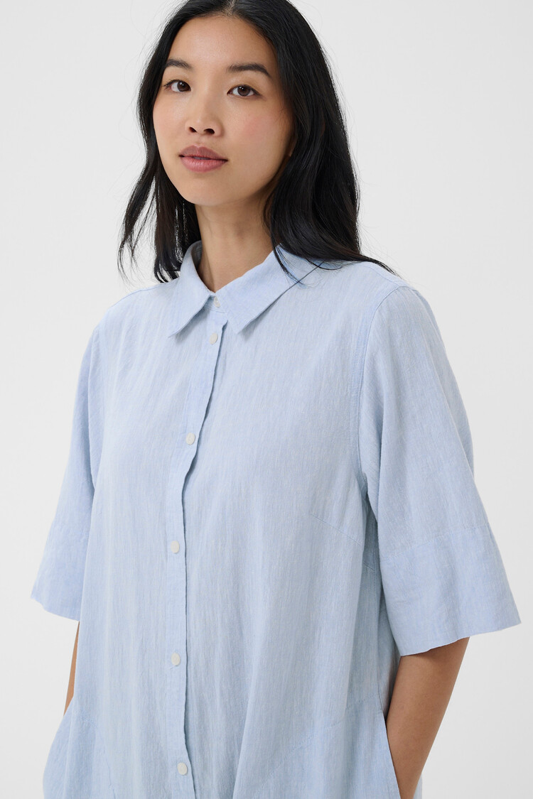 Part Two Berrit Dress Light Blue Chamb