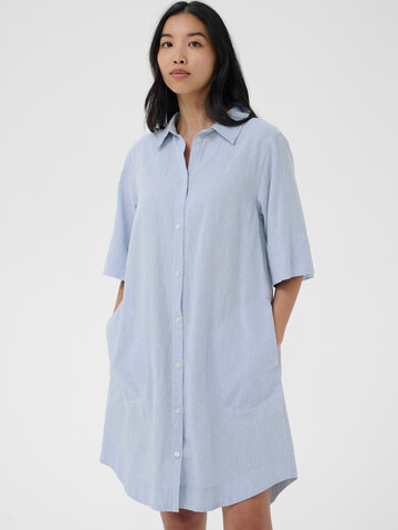 Part Two Berrit Dress Light Blue Chamb