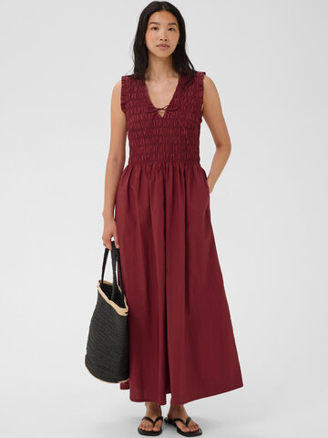 Part Two Borgnette Dress Burnt Russet