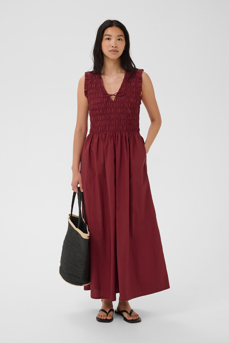 Part Two Borgnette Dress Burnt Russet