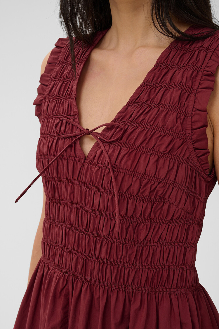 Part Two Borgnette Dress Burnt Russet