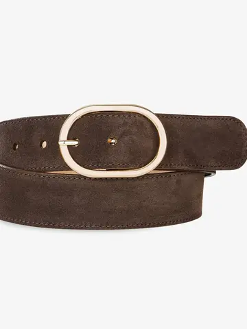 Brave Leather Medora Suede Belt Castoro - Gold