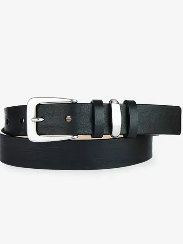 Brave Leather Kofi Vachetta Belt Black - Silver