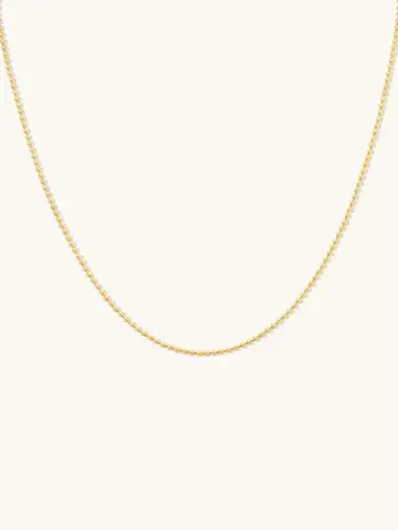 Leah Alexandra Ball Chain Necklace 14K Gold Vermeil