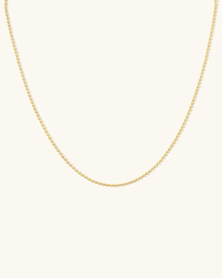 Leah Alexandra Ball Chain Necklace 14K Gold Vermeil