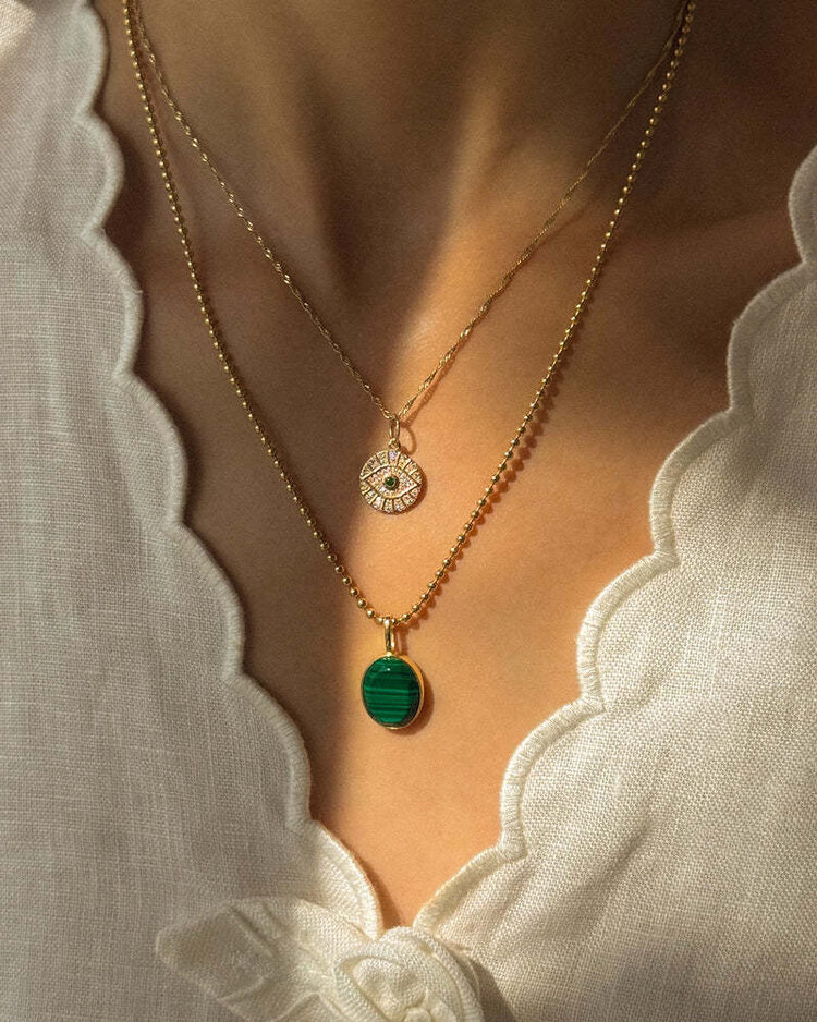Leah Alexandra Ball Chain Necklace 14K Gold Vermeil