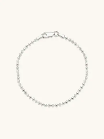Leah Alexandra Ball Chain Bracelet Silver