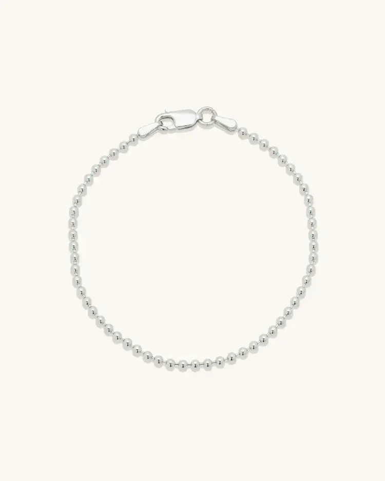 Leah Alexandra Ball Chain Necklace Silver