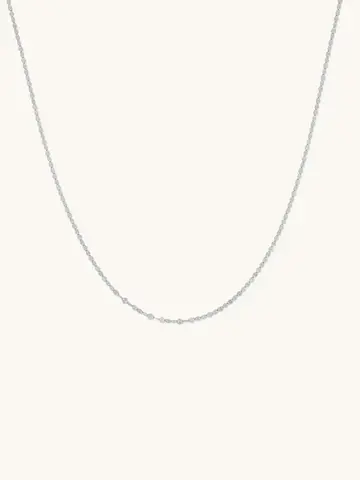 Leah Alexandra Lincoln Chain Necklace Silver