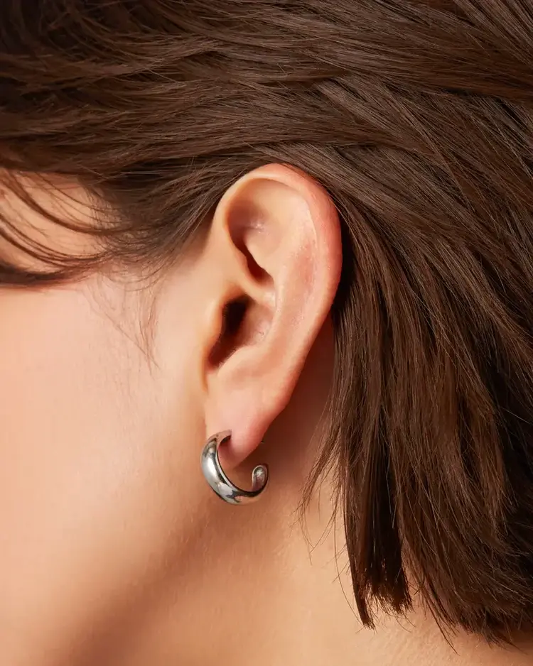 Jenny Bird Staple Hoops Silver