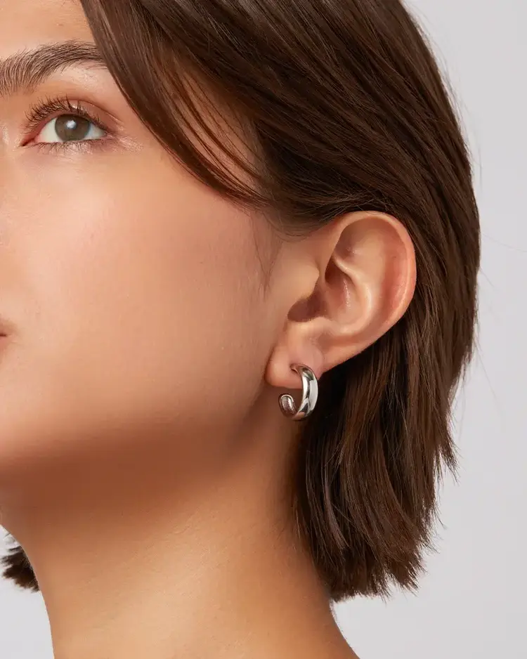Jenny Bird Staple Hoops Silver