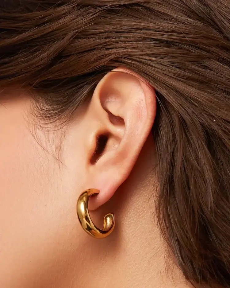 Jenny Bird Staple Hoops Gold