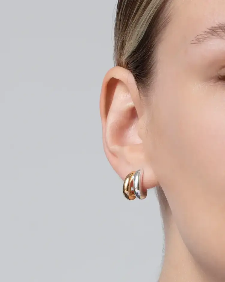 Jenny Bird Mini Florence Earrings Two-Tone