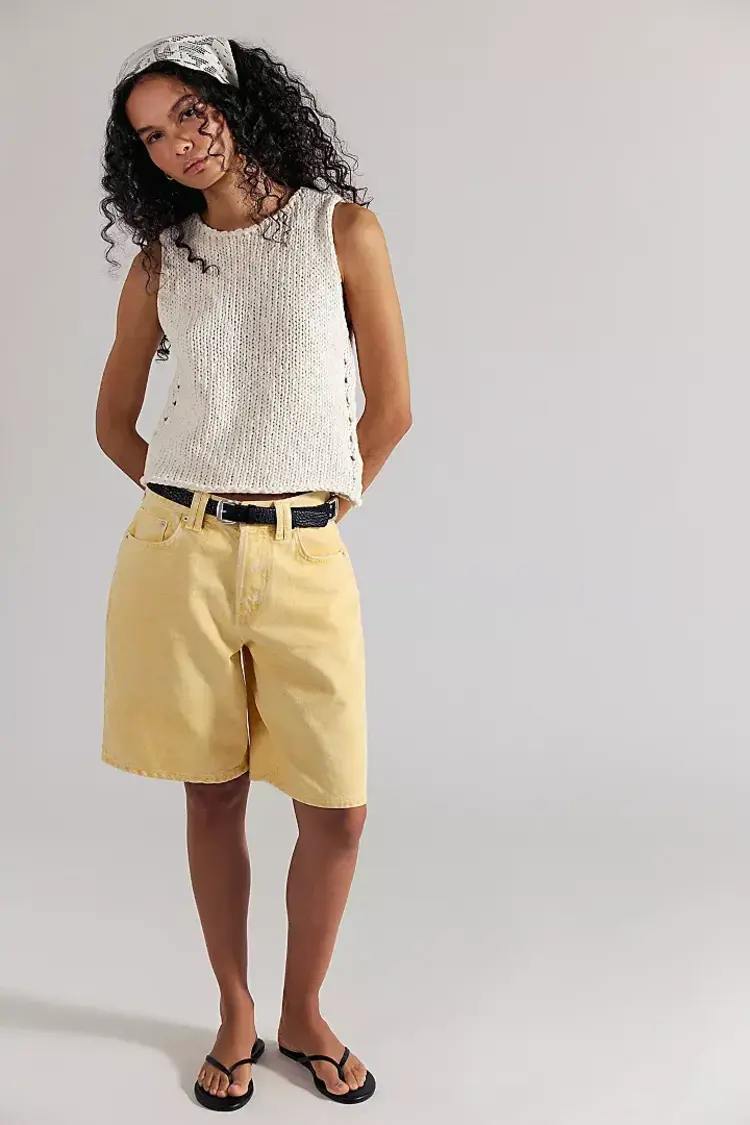 Free People Opal Knit Tank Whisper White