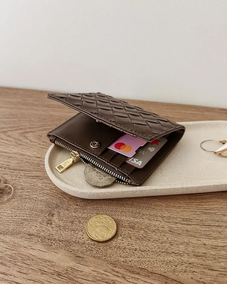 Louenhide Lily Woven Wallet Chocolate
