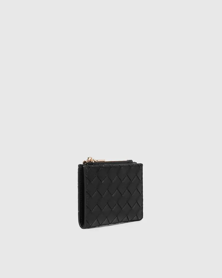 Louenhide Lily Woven Wallet Black