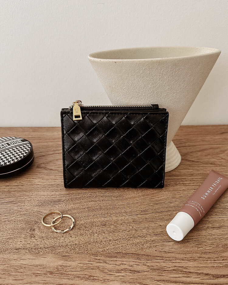 Louenhide Lily Woven Wallet Black