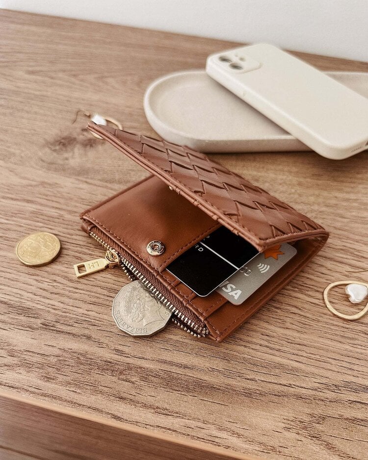 Louenhide Lily Woven Wallet Tan
