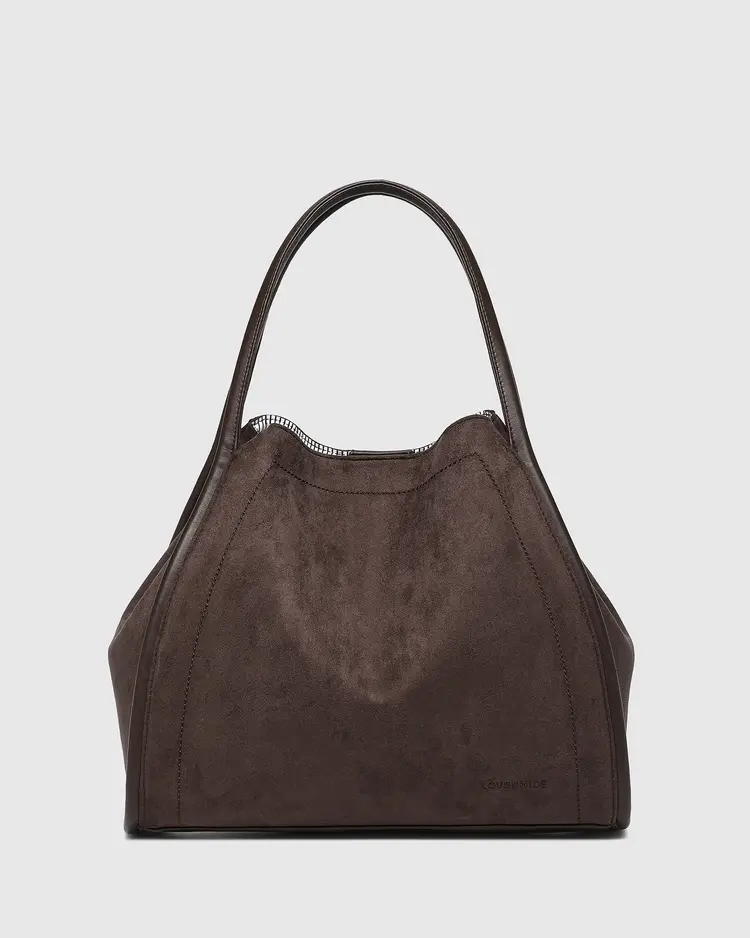 Louenhide Sutton Shoulder Bag Suede Chocolate