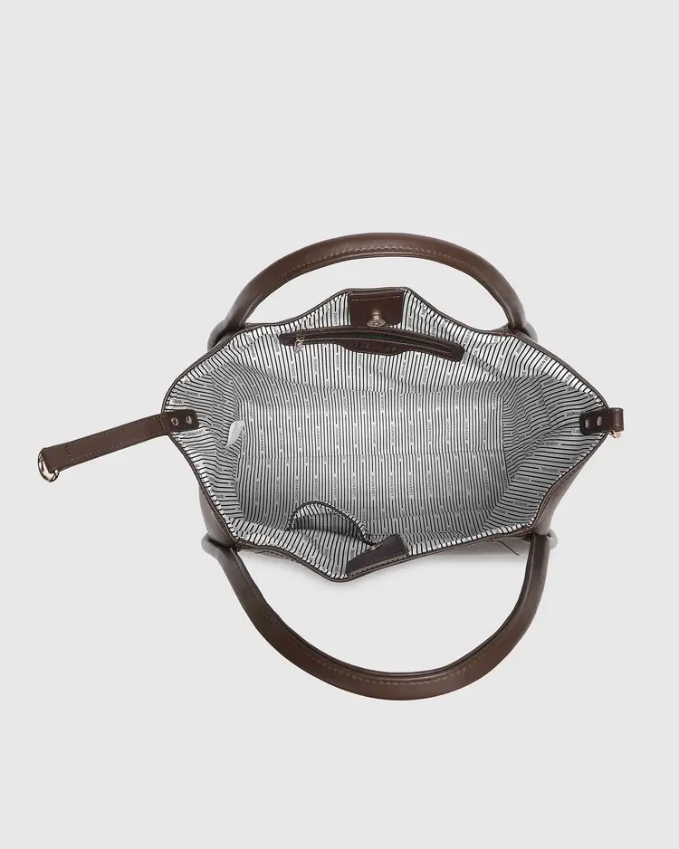 Louenhide Sutton Shoulder Bag Suede Chocolate