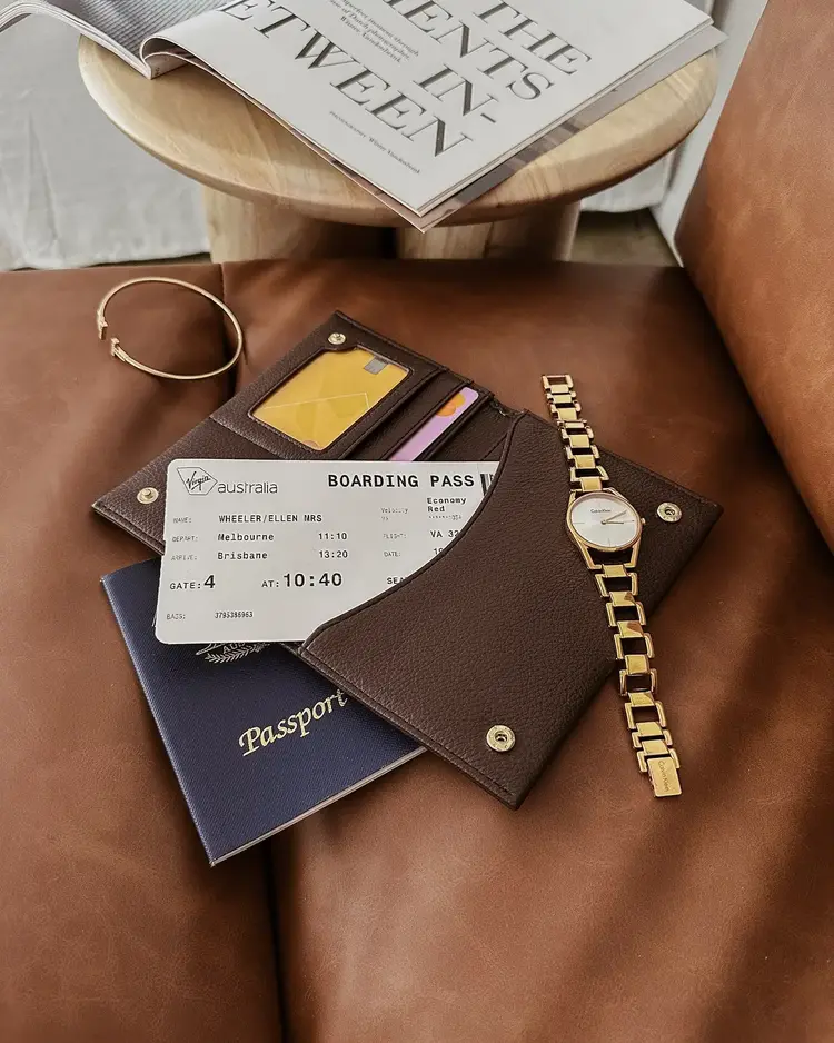 Louenhide Venice Passport Holder Chocolate