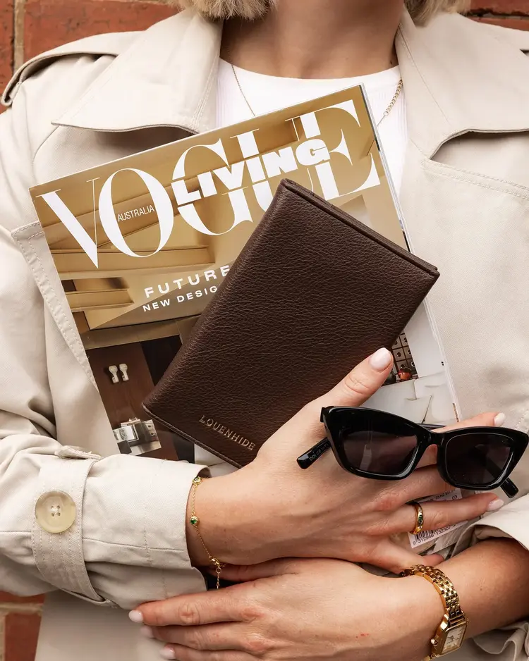 Louenhide Venice Passport Holder Chocolate