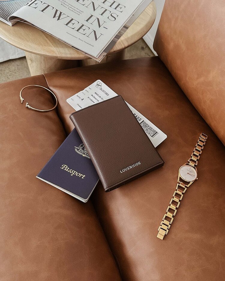 Louenhide Venice Passport Holder Chocolate