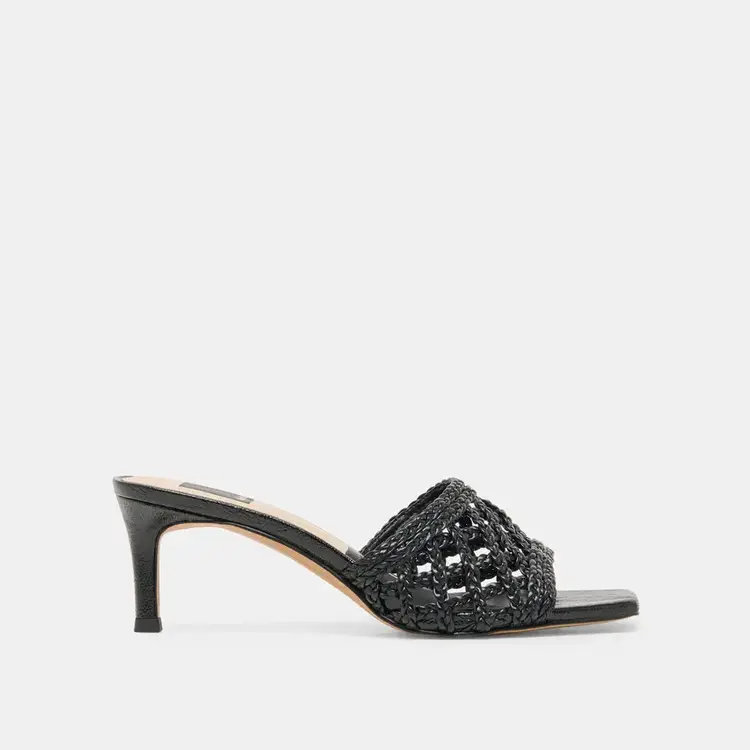 Dolce Vita Bowen Perforated Mule Heel Black Stella