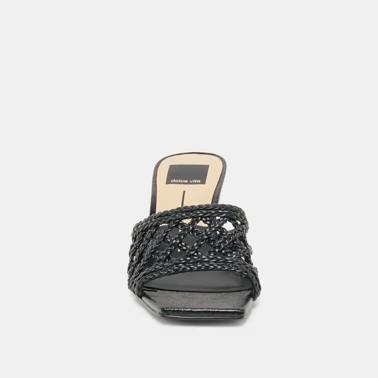 Dolce Vita Bowen Perforated Mule Heel Black Stella