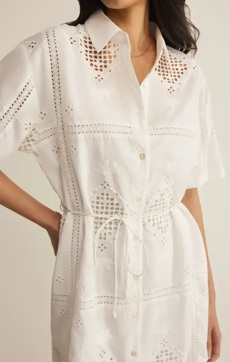 ZSupply Annabelle Eyelet Dress White