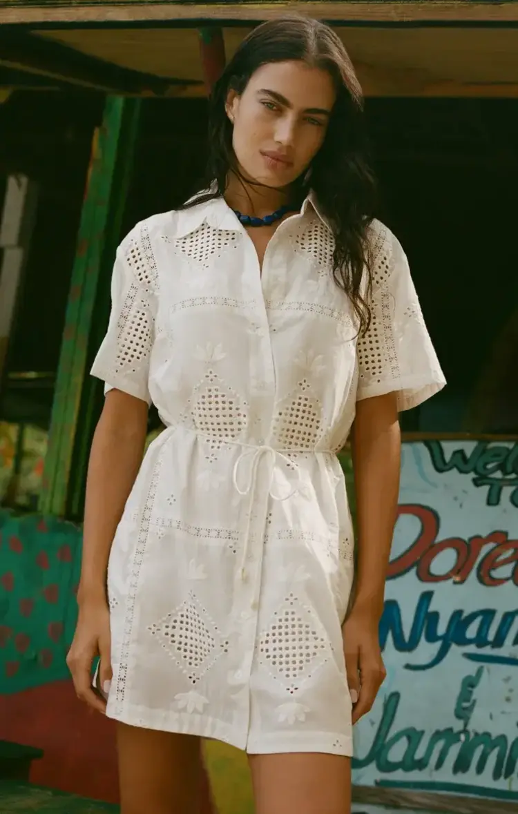 ZSupply Annabelle Eyelet Dress White