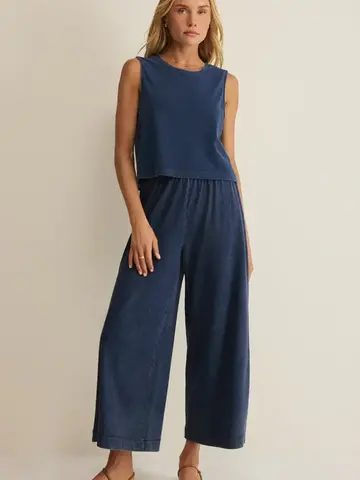 ZSupply Sloane Muscle Jersey Denim Muscle Tank Indigo
