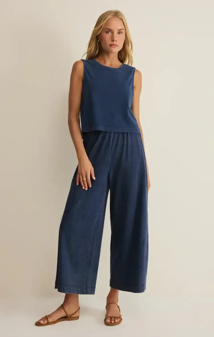 ZSupply Sloane Muscle Jersey Denim Muscle Tank Indigo